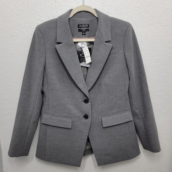 J Crew Madelyn blazer in four-season stretch CC289 Size 4 NWT Graphite - Picture 7 of 14